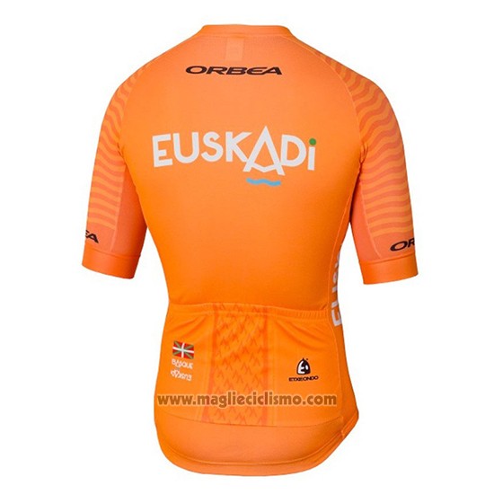 2018 Abbigliamento Ciclismo Euskadi Arancione Manica Corta e Salopette
